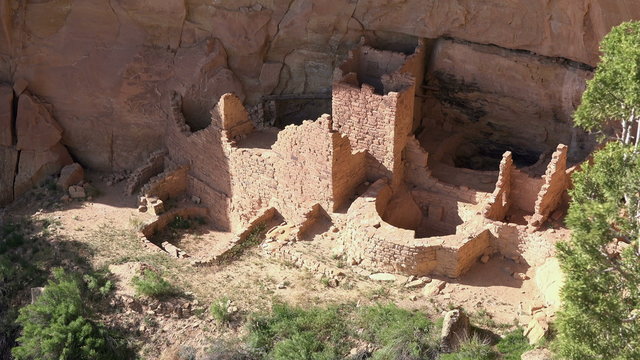 Mesa Verde Square Tower House Indian ruin cliff dwelling 4K 091