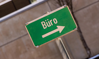 Schild Büro