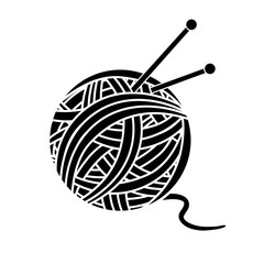 Ball of yarn and needles
