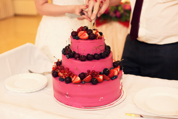 wedding cake with fruit