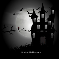 Scary haunted house for Halloween Party celebration.