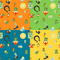 Saint Patricks Day Seamless Pattern