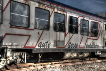 Obraz premium abandonned fast train