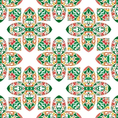 No drill light filtering roller blinds Moroccan Tiles Portuguese tiles
