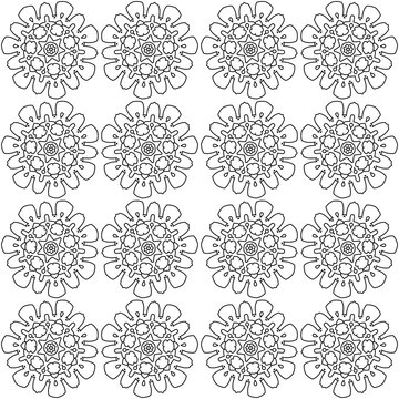 Abstract flowers pattern