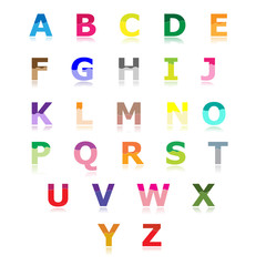 Colorful alphabet set a to z vector
