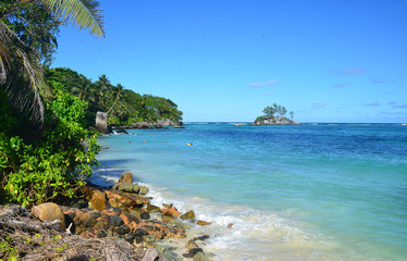 Tropical Seychelles beach