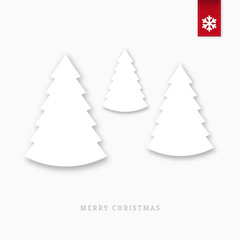 Obraz premium White paper christmas trees