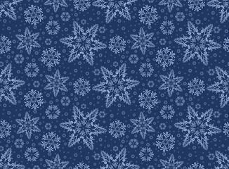 A seamless background with snowfall.