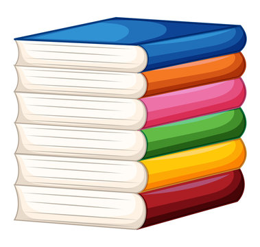 Stack of colorful books