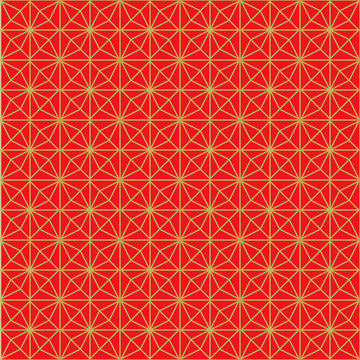 Golden seamless Chinese style rhomb flower pattern background.
