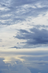 Sunset sky with clouds for background