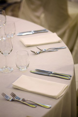 Table in a restaurant