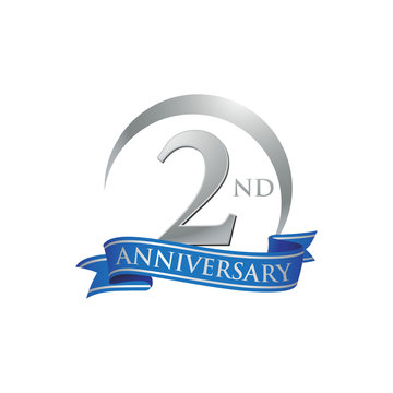 2nd anniversary ring logo blue ribbon