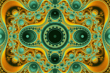 Fractal art background for creative design. Decoration for wallpaper desktop, poster, cover booklet. Abstract texture. Psychedelic. Print for clothes, t-shirt.