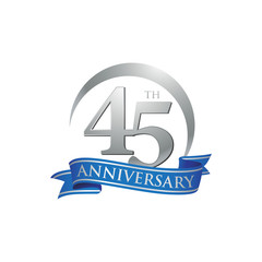 45th anniversary ring logo blue ribbon