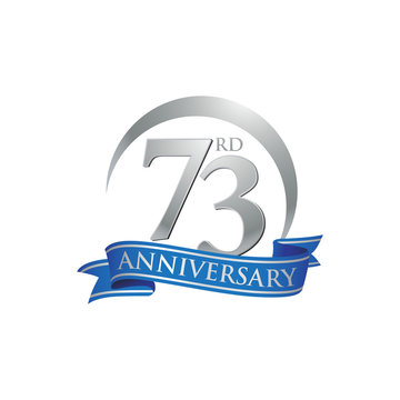 73rd anniversary ring logo blue ribbon