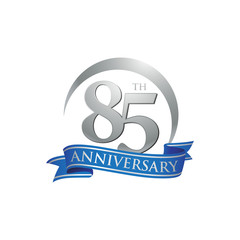 85th anniversary ring logo blue ribbon