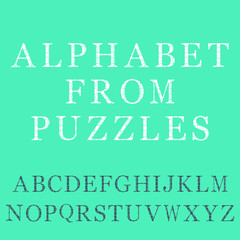 Alphabet from puzzles