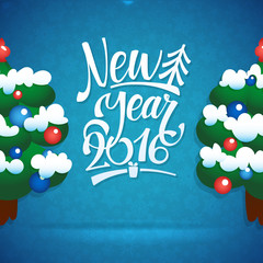 Happy New Year card. Vector illustration
