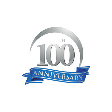 100th Anniversary Ring Logo Blue Ribbon