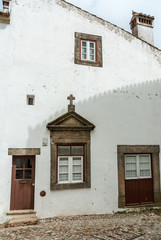 Fototapeta na wymiar front of a traditional house of the town of Marvao, Portugal