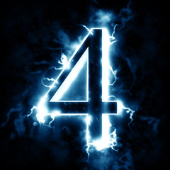 Lightning digit 4