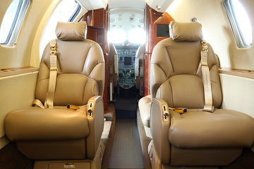 Privat jet cabin front