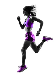 Papier Peint photo Jogging woman runner running jogger jogging silhouette