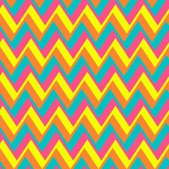 chevron pattern from shifted  multicolored zigzags.
