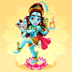 Zelfklevend Fotobehang Dans van Shiva © ddraw