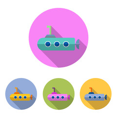 Submarine icon set
