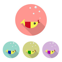 Fish icon set