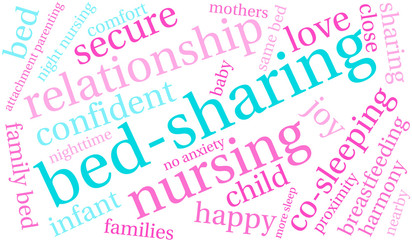 Fototapeta premium Bed-Sharing Word Cloud