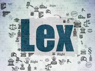 Law concept: Lex on Digital Paper background