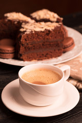 Cup of coffee with milk