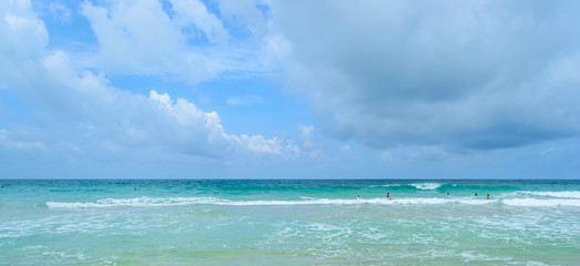 Beautiful sky and white cloud at Surin beach in Phuket,Thailand