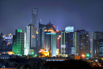 Shanghai skyline by night