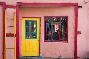 Colorful Door and Window in Madrid, NM