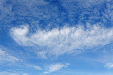 stratocumulus clouds and the dark blue sky