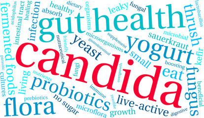 Fototapeta premium Candida Word Cloud