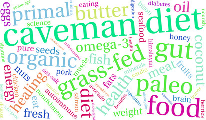 Fototapeta premium Caveman Diet Word Cloud