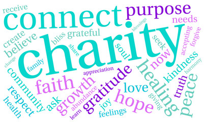 Fototapeta premium Charity Word Cloud