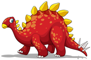 Red dinosaur with spikes tail
