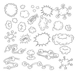 collection of comic icons. Vector illustration