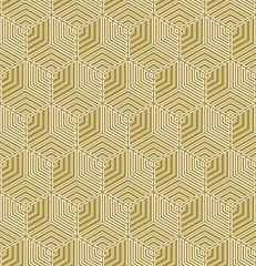 optical illusion outline hexagon pattern