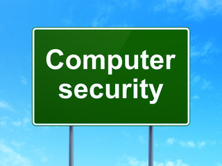 Security concept: Computer Security on road sign background