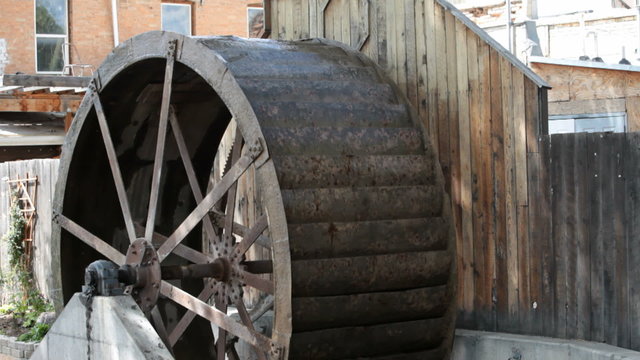 Water wheel with buildings P HD 1978