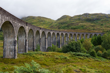 Gleanfinnan viaduct in the Highlands of Scotland