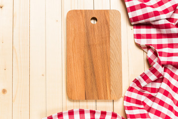 Red checkered tablecloth